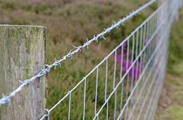 Barbed Wire Fence in El Cajon, California